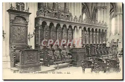 Ansichtskarte AK Bayeux La Cathedrale Les Stalles