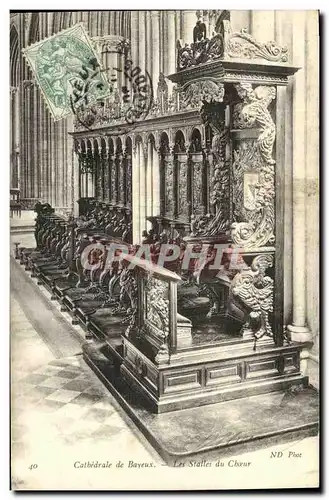 Cartes postales Bayeux de Cathedrale Les Stalles Du Choeur