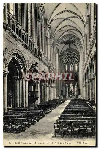 Ansichtskarte AK Bayeux de Cathedrale La Nef et le Choeur