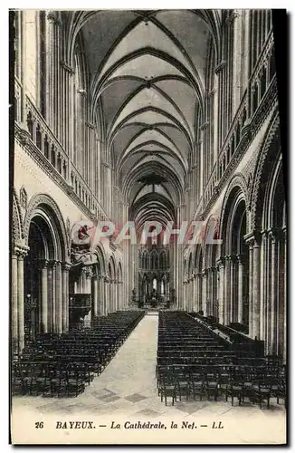 Cartes postales Bayeux La Cathedrale La Nef