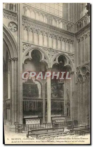 Ansichtskarte AK Bayeux La Cathedrale Transept Chapelle meridionale dite de Saint Thomas Autel de l annonciation