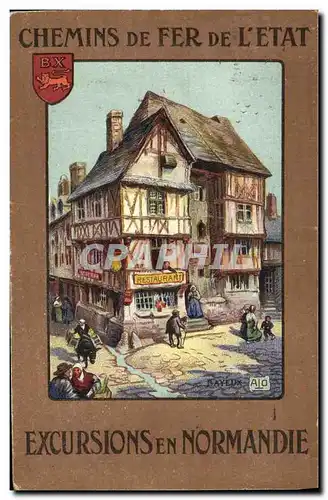 Cartes postales moderne Bayeux Excursions En Normandie chemis de fer de l Etat Restaurant