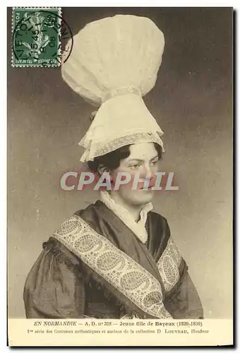 Ansichtskarte AK Bayeux Jeune Fille de En Normandie Folklore Costume Coiffe