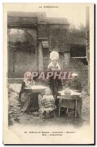 Cartes postales Costumes Normands Coiffure Bayeux TOP Folklore Costume Coiffe