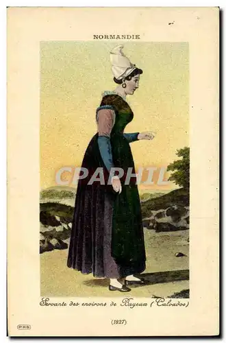 Cartes postales Bayeux Jeune fille 1827 Folklore Costume Coiffe