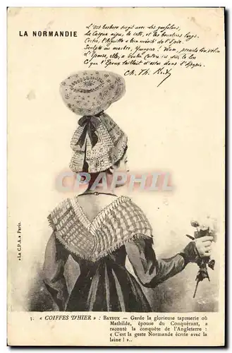 Ansichtskarte AK Bayeux Normandie Folklore Costume Coiffe