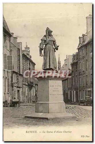 Ansichtskarte AK Bayeux La statue d Alain Chartier