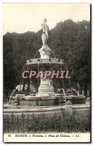 Ansichtskarte AK Bayeux Fontaine Place du Chateau