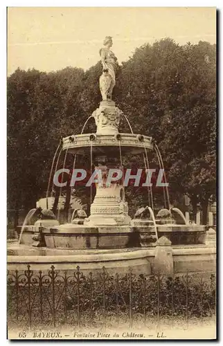 Ansichtskarte AK Bayeux Fontaine Place du Chateau