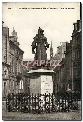 Ansichtskarte AK Bayeux Monument d Alain Chartier et Grille de Moutier