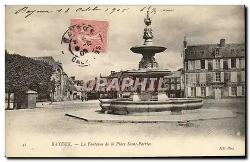 Cartes postales Bayeux La Fontaine de la Place Sainte Patrice