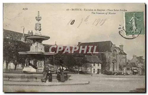 Cartes postales Bayeux La Fontaine de Moutier Place Saint Partice