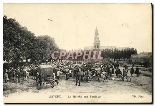 Ansichtskarte AK Bayeux Le Marche aux Bestiaux TOP