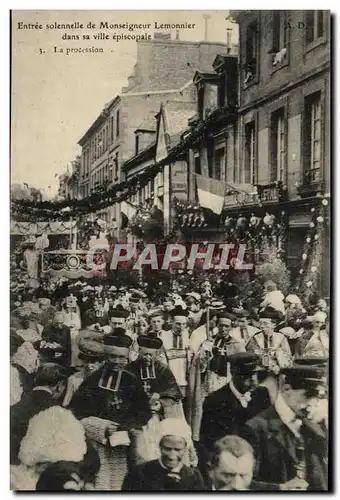 Cartes postales Bayeux Entree Solennelle de Monseigneur Lemonnier dans sa ville episcopale TOP