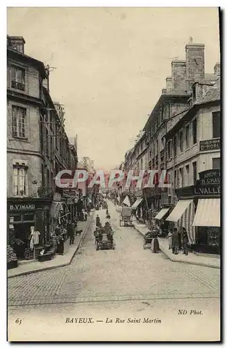 Ansichtskarte AK Bayeux La Rue Saint Martin Automobile