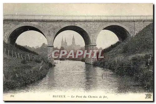 Ansichtskarte AK Bayeux Le pont du Chemin de Fer