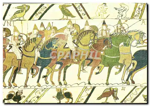 Cartes postales moderne Bayeux Tapisserie De la reine Mathilde La cavalerie normande s ebranle