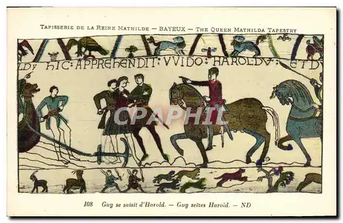 Cartes postales Bayeux Tapisserie De La Reine Mathilde Guy se saisit d Harold