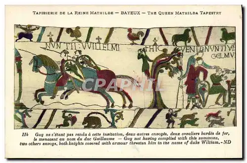 Ansichtskarte AK Bayeux Tapisserie De La Reine Mathilde Guy ne s etant pas rendu a cette invitation