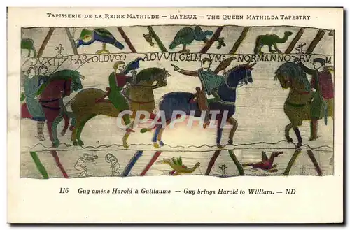 Cartes postales Bayeux Tapisserie De La Reine Mathilde Guy amene Harold a Guillaume