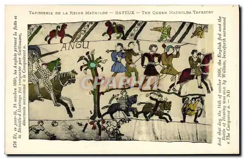 Cartes postales Bayeux Tapisserie De La Reine Mathilde Les anglais prirent la fuite