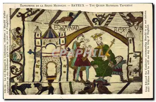 Ansichtskarte AK Bayeux Tapisserie De La Reine Mathilde Le roi Edouard le Confesseur