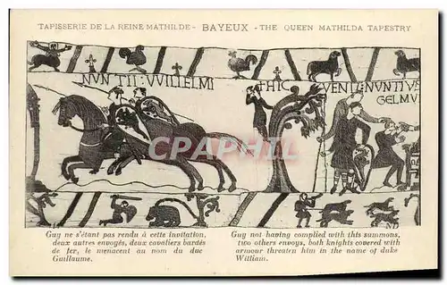 Ansichtskarte AK Bayeux Tapisserie De La Reine Mathilde Guy ne s etant pas rendu a cette invitation