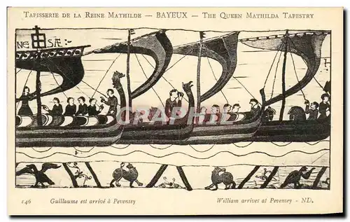 Cartes postales Bayeux Tapisserie De La Reine Mathilde Guillaume est arrive a Pevensey