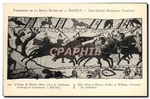 Ansichtskarte AK Bayeux Tapisserie De La Reine Mathilde L eveque de Bayeux Odon frere de Guillaume