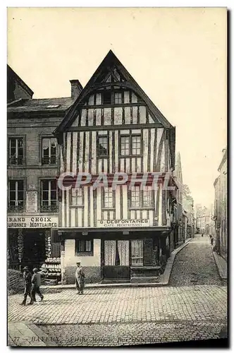 Cartes postales Bayeux Vieille Maison Rue Saint Valentin G Desfontaines Cafe Restaurant