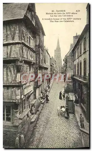 Ansichtskarte AK Bayeux Maison de bois La rue des cuisiniers