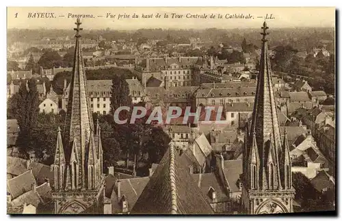 Ansichtskarte AK Bayeux Vue Prise du Haut de la Tour Centrale de la cathedrale