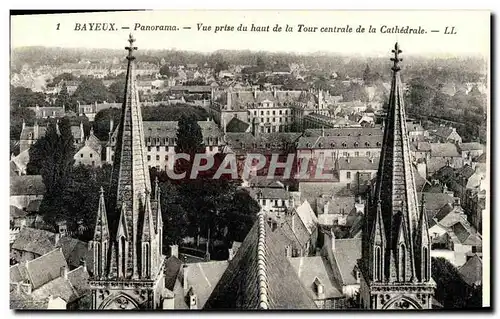 Ansichtskarte AK Bayeux Panorama Vue Prise Du Haut de la Tour Centrale de la Cathedrale