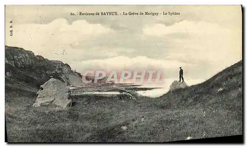 Ansichtskarte AK Environs de Bayeux La Greve de Mariguy Le Sphinx