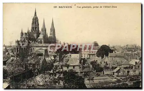 Ansichtskarte AK Bayeux Vue generale prise de l Hotel Dieu