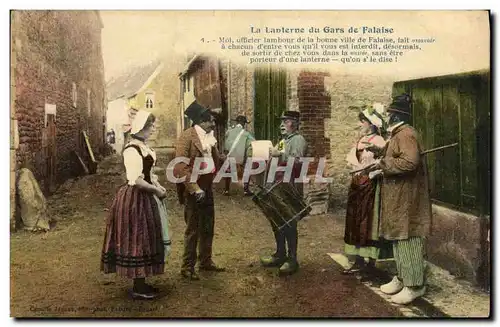 Cartes postales La Lanterne du Gars de Falaise Folklore Costume