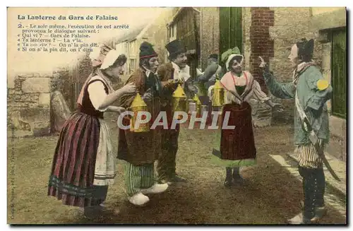 Cartes postales La Lanterne du Gars de Falaise Folklore Costume