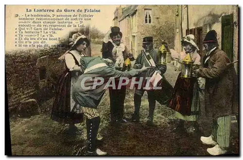 Cartes postales La Lanterne du Gars de Falaise Folklore Costume