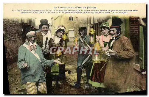 Cartes postales La Lanterne du Gars de Falaise Folklore Costume