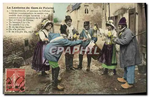 Ansichtskarte AK La Lanterne du Gars de Falaise Folklore Costume