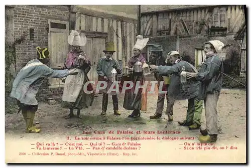 Cartes postales La Gars de Falaise et leurs Lanternes Folklore Costume