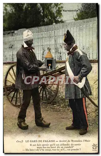 Cartes postales La Gars de Falaise Arrete de Monssieu l Mair Folklore Costume