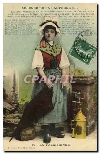 Cartes postales Legende de la Lanterne Folklore Costume Falaisienne