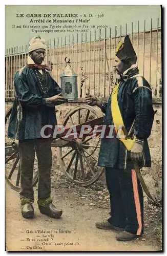 Cartes postales Le Gars de Falaise Arrete de Monssieu l Mair Folklore Costume