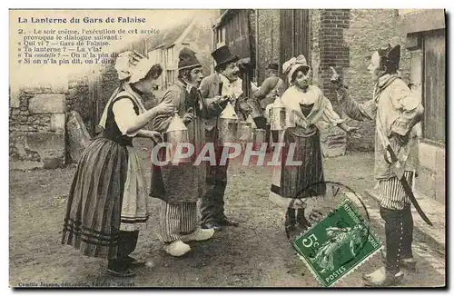 Ansichtskarte AK La Lanterne du Gars de Falaise Folklore Costume