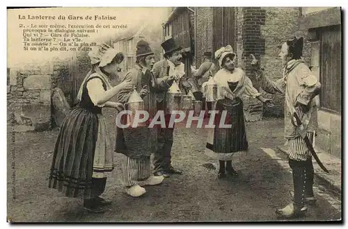 Ansichtskarte AK La Lanterne du Gars de Falaise Folklore Costume