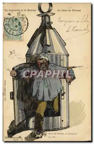 Cartes postales La Lanterne et le Bonnet du Gars de Falaise Folklore Costume