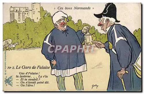 Ansichtskarte AK Le Gars de Falaise Ces Bons Normands Folklore Costume