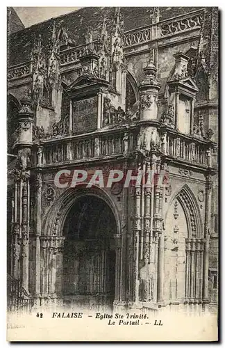 Cartes postales Falaise Eglise de la Trinite Le Portail