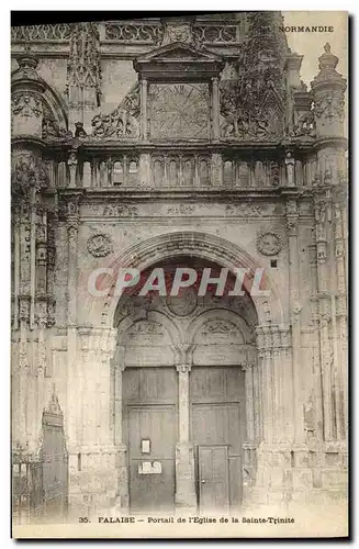 Ansichtskarte AK Falaise Portail de l Eglise de la Sainte Trinite